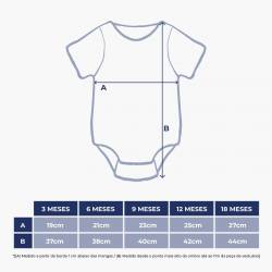 Tabela de medidas babygrow