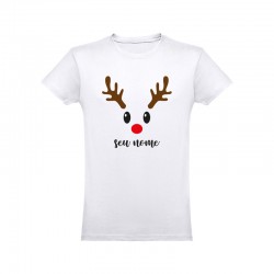 T-shirt de Natal Adulto rena de Rudolfo personalizada