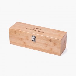 Set de Vinho em caixa de madeira personalizada