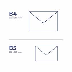 medidas b4 e b5 envelopes